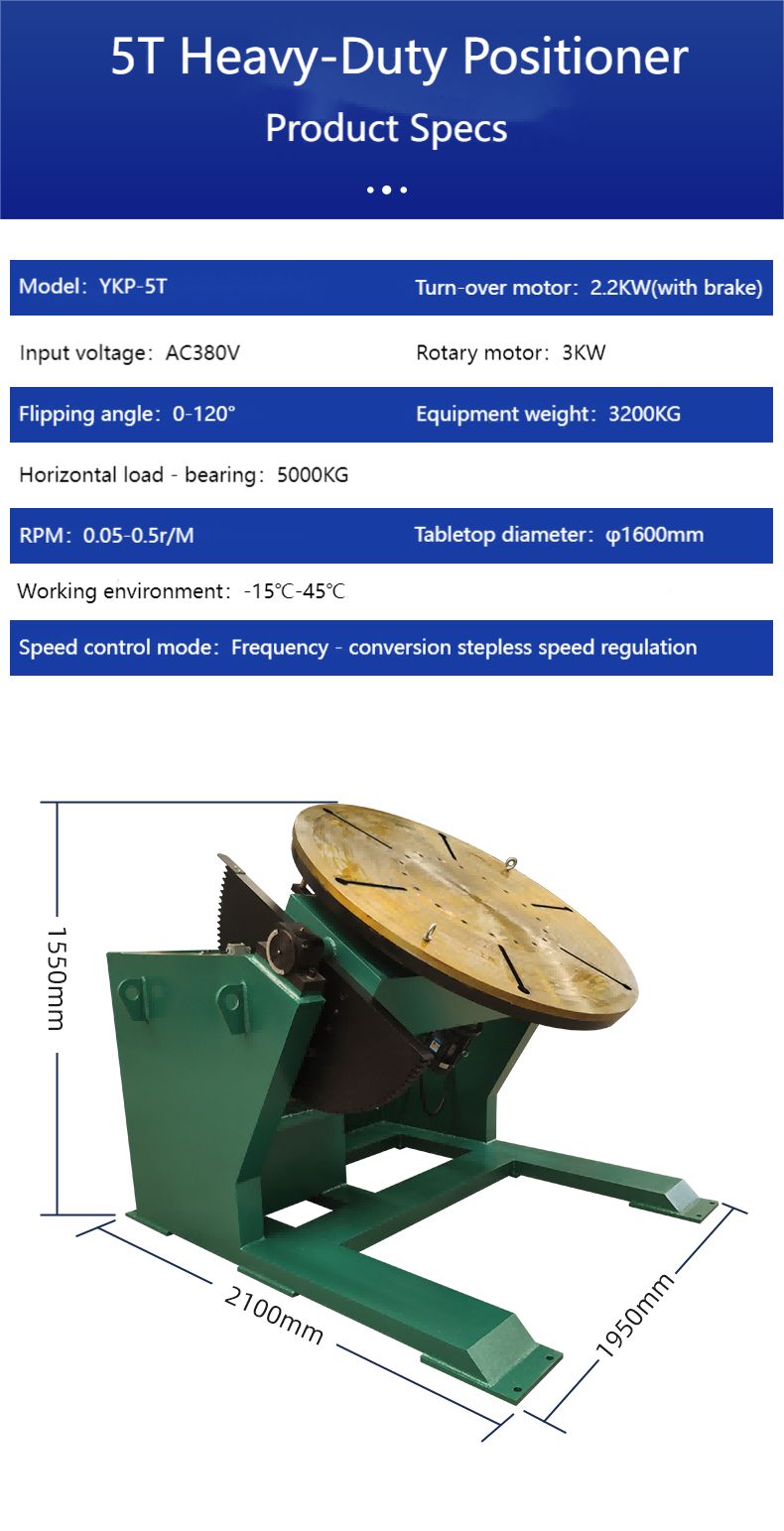 5 Ton heavy-duty positioner product specs