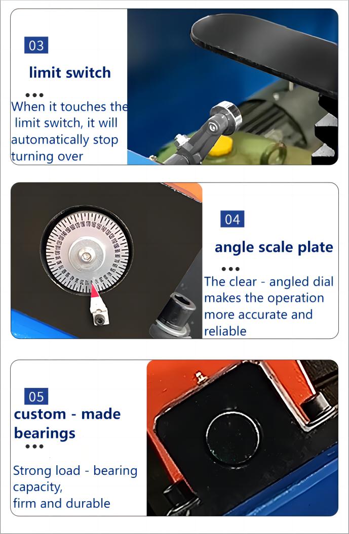 5 Ton weld positioner limit switch, angle scale plate and custom-made bearing