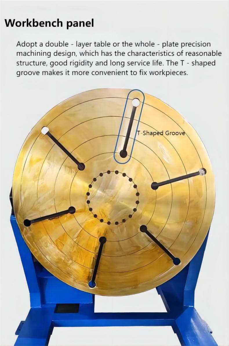 2T weld positioner with double layer and the whole-plate precision machining design