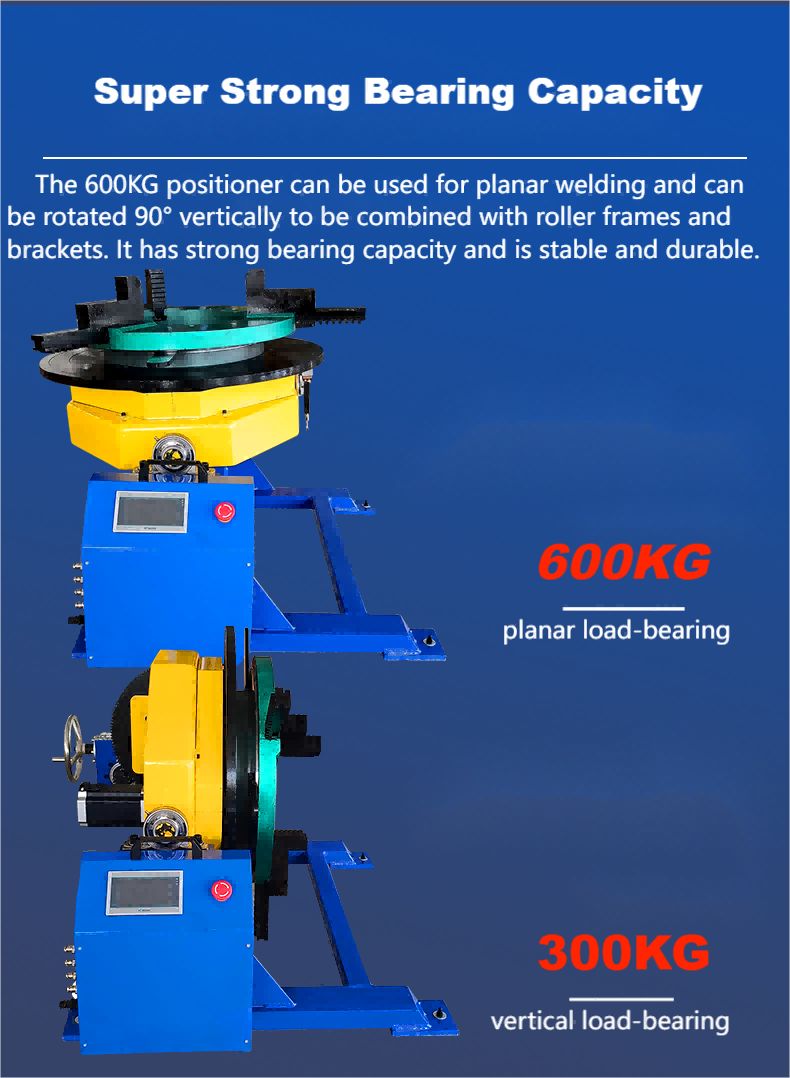 600kg welding positioner with strong bearing capacity