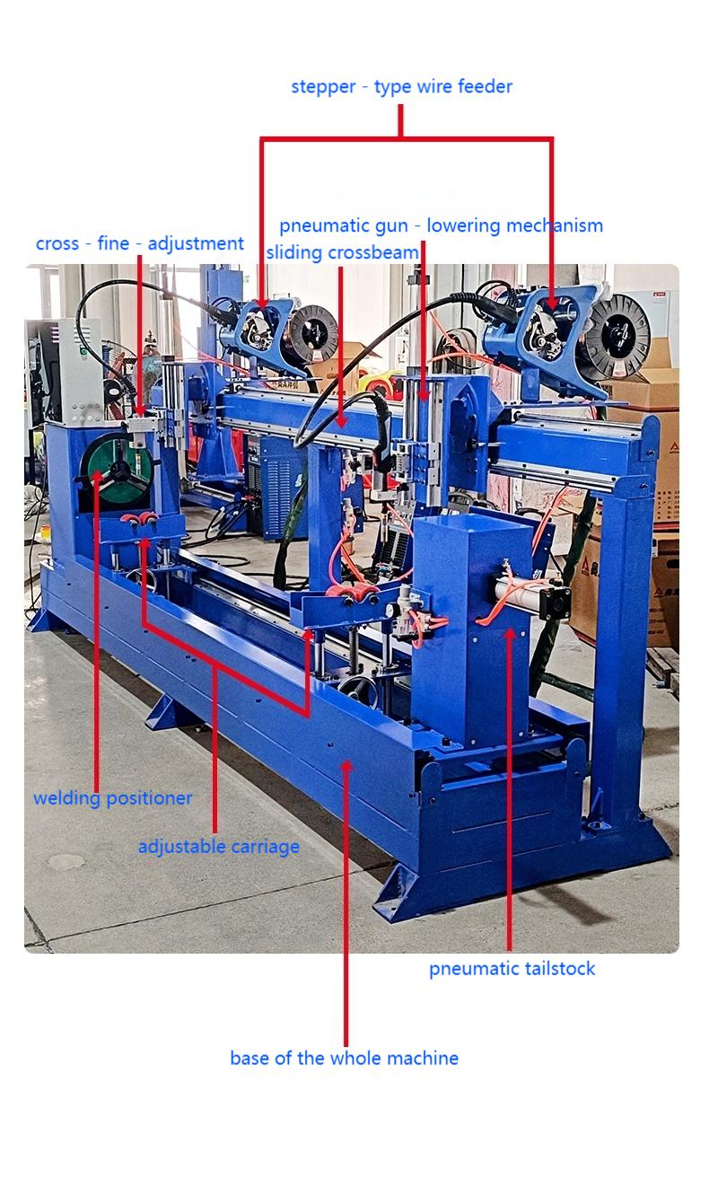 Structural analysis of double-gun automatic welding.