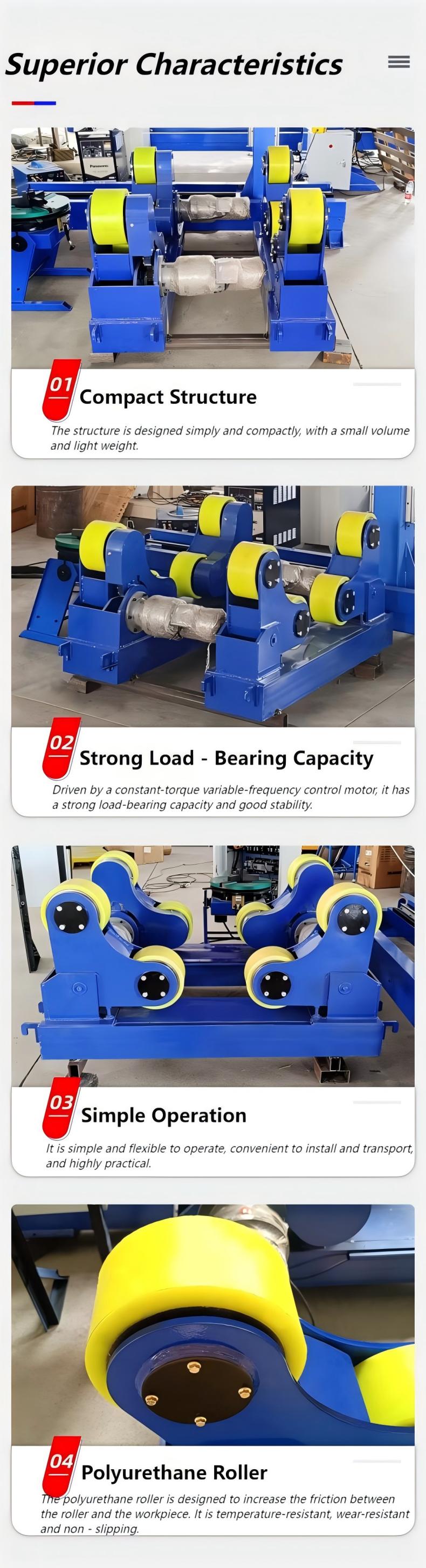 5T adjustable welding roller structure