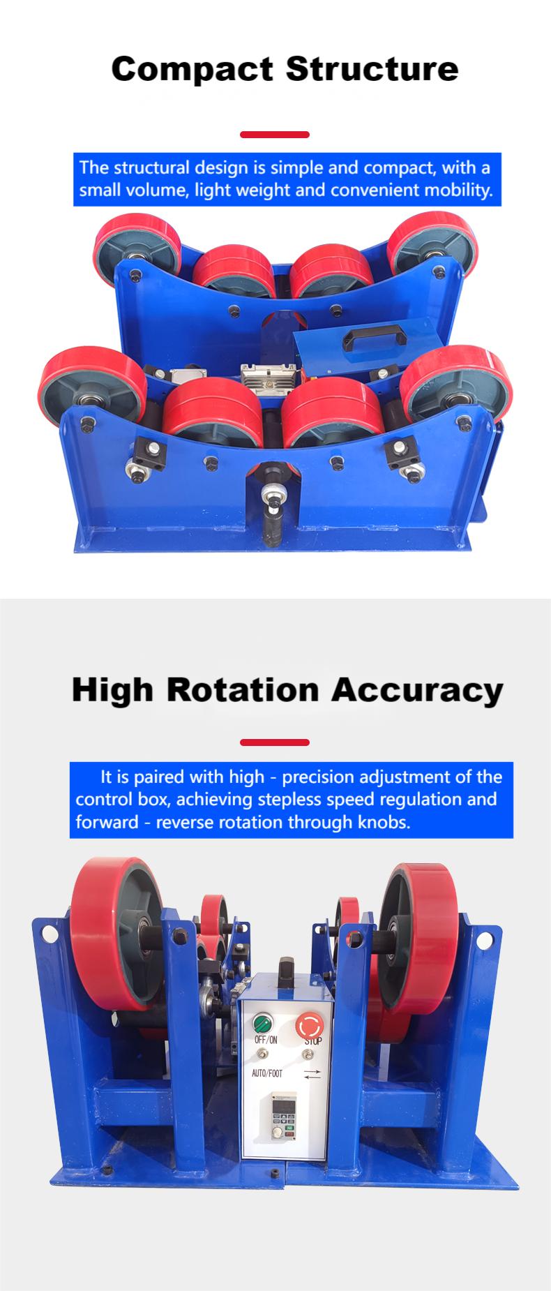 welding roller with small volume and light weight