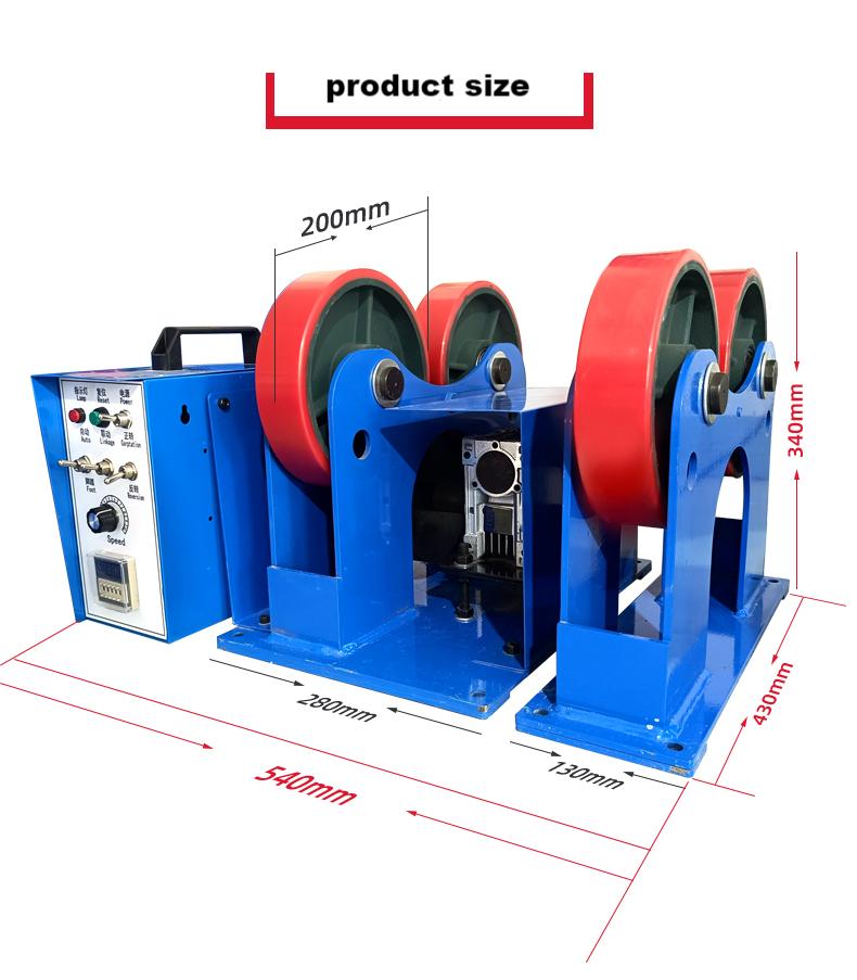 1T welding roller size 